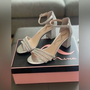 Nina size 6.5 Silver Heels